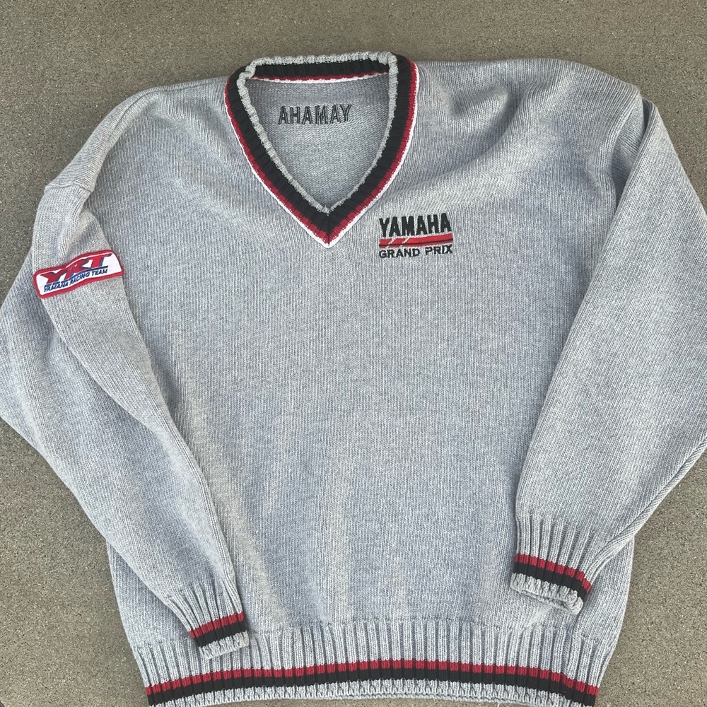Vintage Yamaha Racing Team Sweater Wool Blend Yamaha Grand Prix UK Made